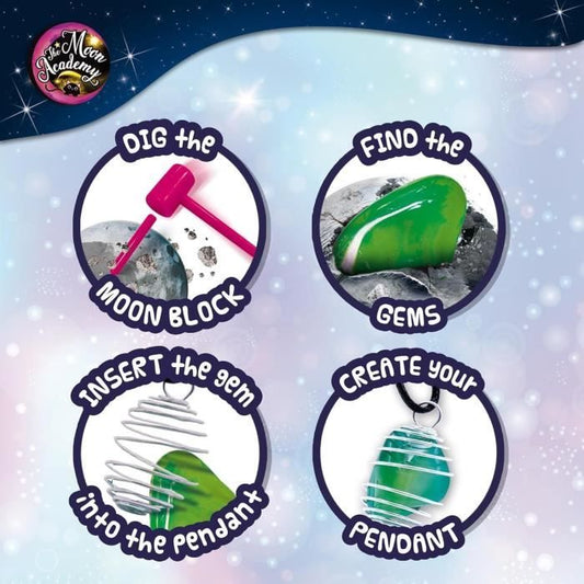 Moon Lab - Science Kit - THE MOON ACADEMY - Digging Block, Luminous Minerals