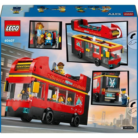 LEGO City 60407 Red Double-Decker Bus, Toy Bus, Vehicle for Kids Ages 7 and Up