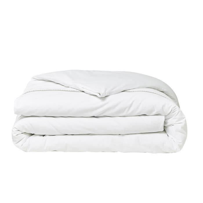 TODAY PRESTIGE TODAY Bed Parliament - 220 x 240 cm - 2 people - 100% percale lace finish - chalk
