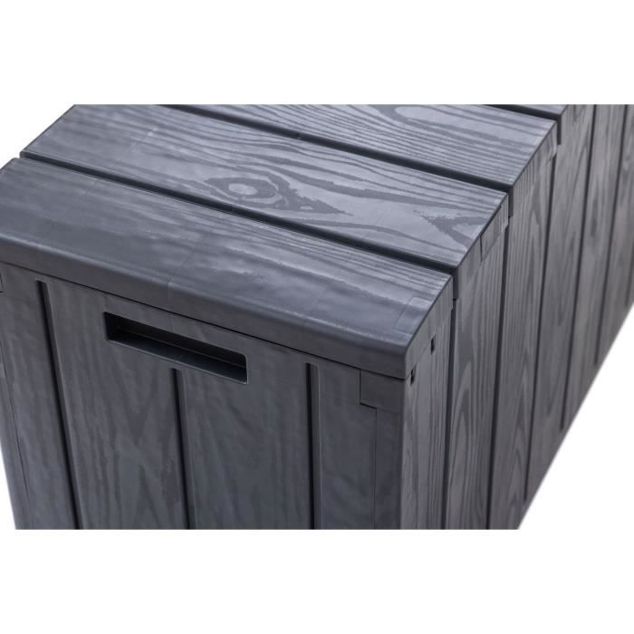 BRAVO garden chest - Resin - Capacity 270L - Anthracite