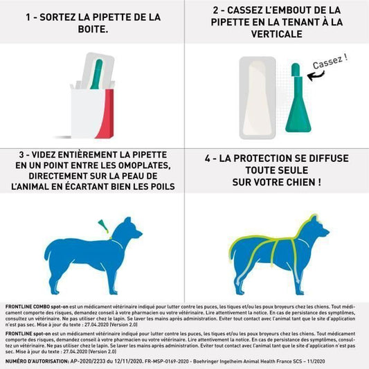 Frontline spot on dog L 4 pipettes