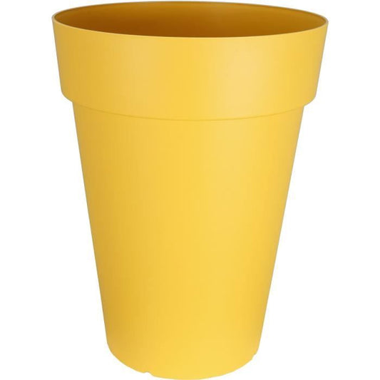 RIVIERA SOLEILLA HIGH flower box - Plastic - Height 66 cm - Yellow