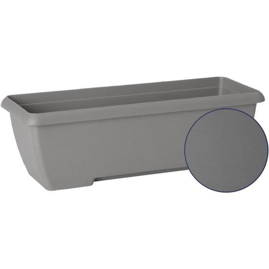Planter - GARDEN ID Teramo - Black 60 cm - Solidity - Integrated water reserve - Recycled & 100% recyclable - Volume for plants