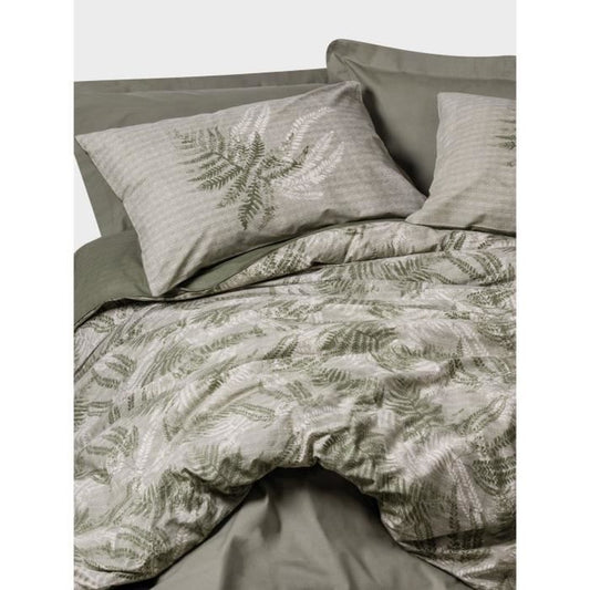 Bedding set - 1 duvet cover 220 x 240 cm + 2 pillowcases 60 x 60 cm - 100% cotton - Khaki