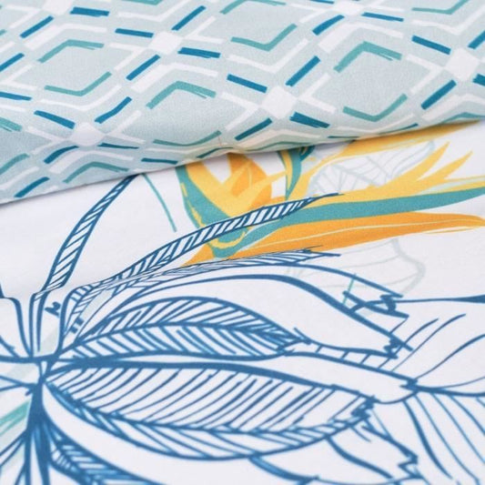 Bedding set - TODAY - Sunshine - 2 people - 260x240cm - Cotton - Floral patterns