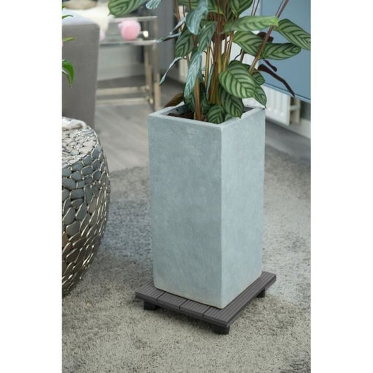 NATURE Roller table for plants - Composite wood - H7 x 30 x 30 cm