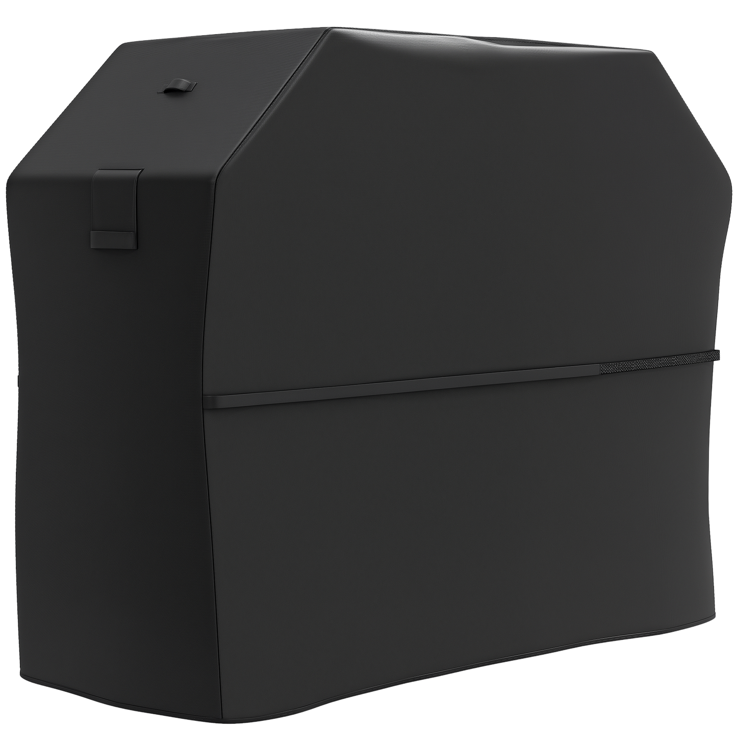 Outsunny Grillabdeckung BBQ Abdeckung Abdeckhaube mit Klettverschlüssen Schwarz, 147 x 61 x 122cm