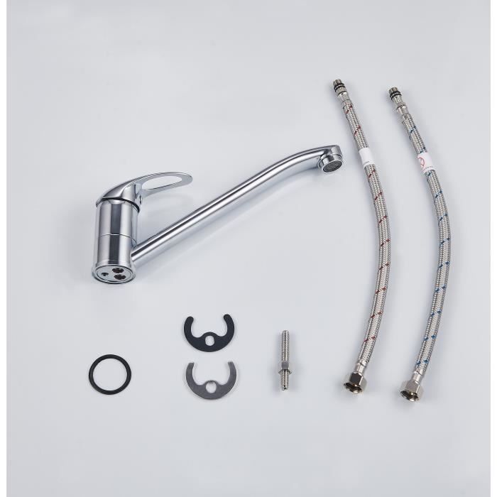 Kitchen sink mixer - Chrome - Flow reduction - Swivel spout - JOCKER - EDOUARD ROUSSEAU