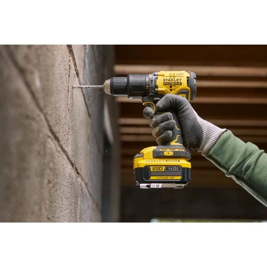 Brushless impact drill driver 60 Nm - Lithium 18V - 2 Batteries 4Ah - STANLEY FATMAX V20 - SFMCD715M2K-QW