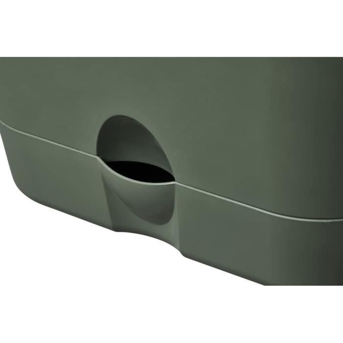 Green basic square flower pot - Plastic - Tank - Ø20 - Leaf Green