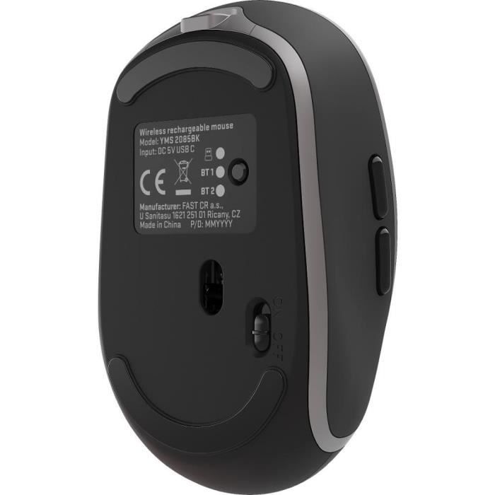 Rechargeable Wireless Mouse - NOBLE - YENKEE - YMS 2085BK