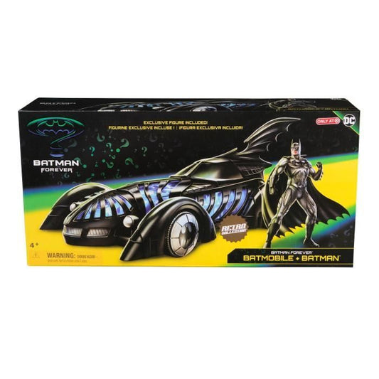 SPIN MASTER PACK BATMOBILE + BATMAN FOREVER FIGURINE DC Retro Collection