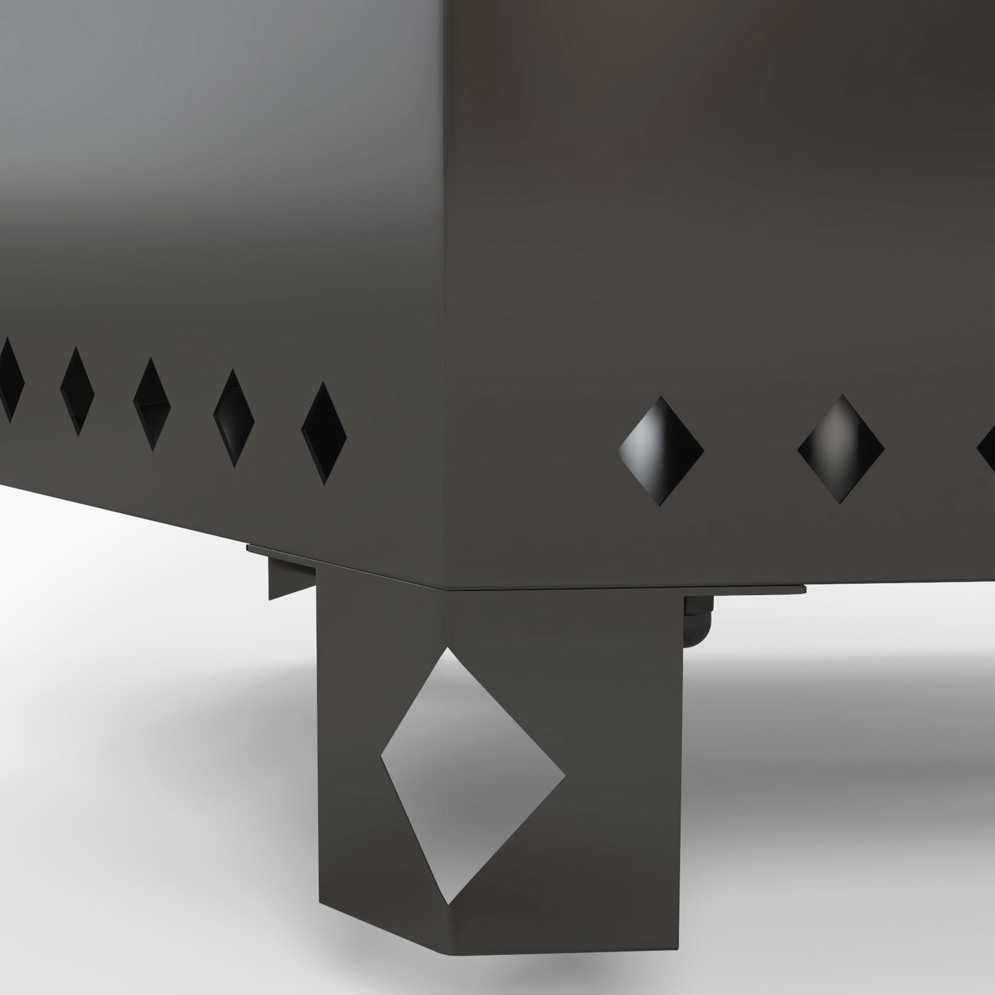 Outsunny Feuerschale Feuerstelle Feuertonne, inkl. Schürhaken, 45 x 38,8 x 46,5 cm, Silber + Schwarz