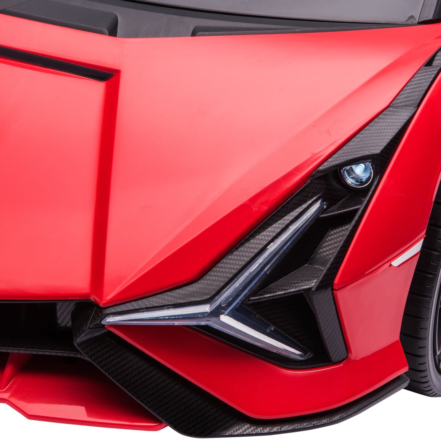 HOMCOM Kinderfahrzeug 12V 2 Fahrmodi Lamborghini SIAN SUV-Auto-Spielzeug Elektroauto mit Fernbedienung Musik(MP3/USB) Licht 37-60 Monate Metall Rot 108 x 62 x 40 cm