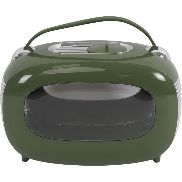 Transport box - M PETS - SIXTIES Classic - Handle - Shoulder strap - Side opening - 5 kg max - Green