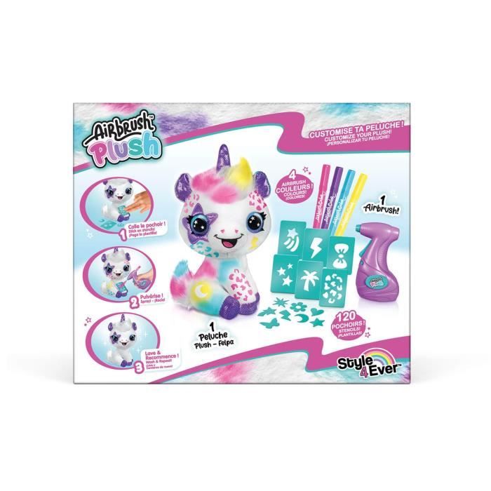 CANAL TOYS - Style 4 ever - My plush unicorn to customize - Spray Art plush - OFG 228