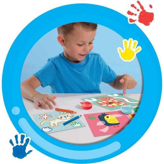 SES CREATIVE - My first - 3 in 1 Finger painting, coloring and sticker shapes