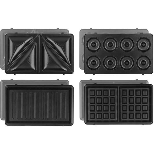 WEASY JOY600 - 4 in 1 sandwich maker - 4 interchangeable plates - 750W - Pilot light - Non-stick coating