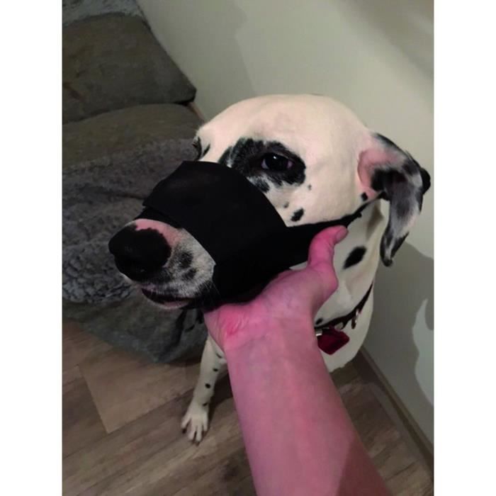Yago museliere in black nylon for large dog, muzzle part with breathable and adjustable net