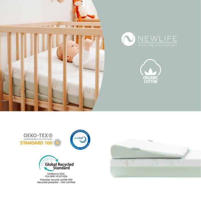 BABYMOOV Inclined surface Cosymat Antibacterial, naturally eliminates bacteria, suitable for 60x120 cm mattresses