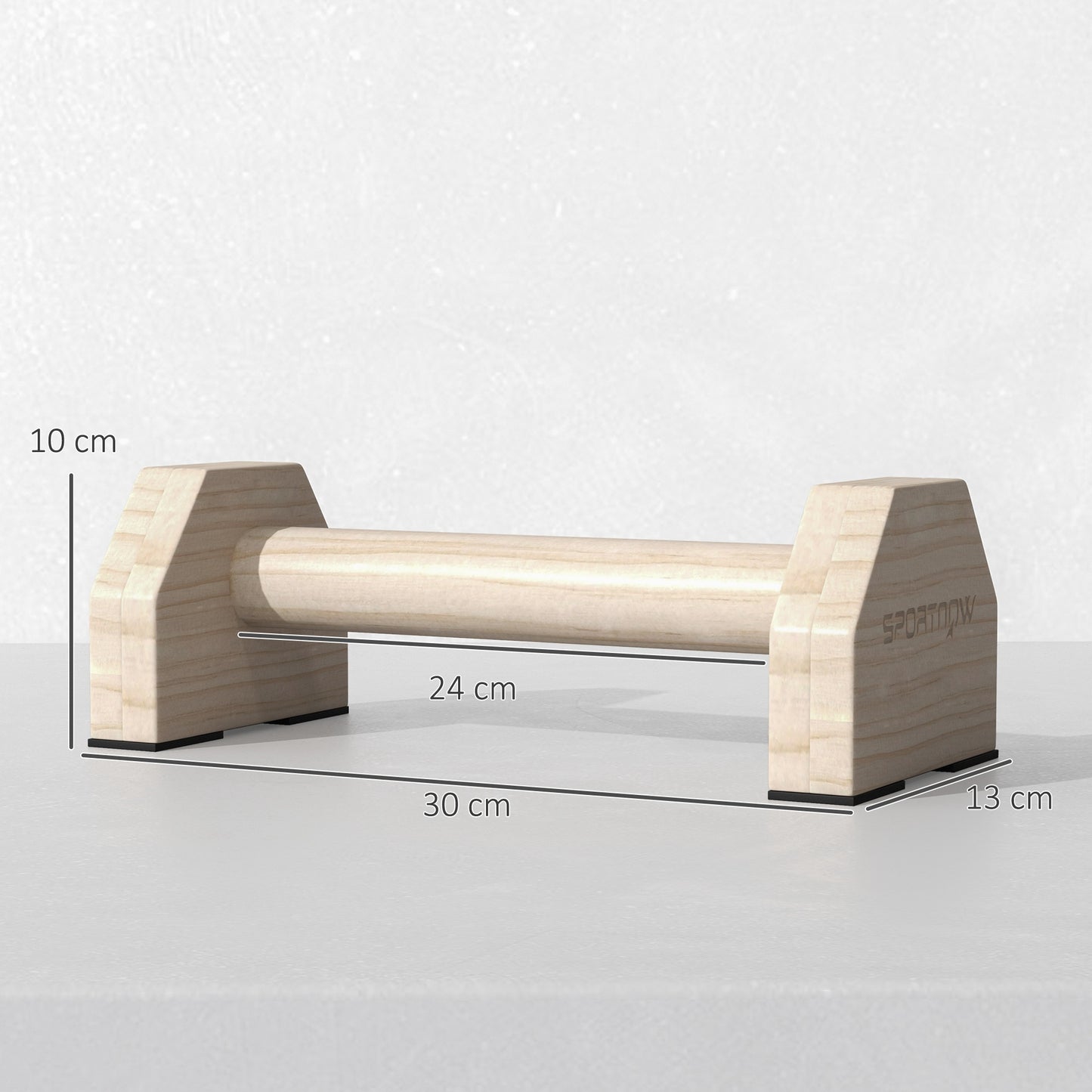 SPORTNOW Push Up Bars im 2er-Set, robust & rutschfest, bis 120 kg, Buchenholz, 30x13x10cm, Natur