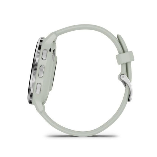 GPS Smartwatch - GARMIN - Venu 3S - 30.4mm (1.2) - Silver Steel, Sage Green Case and Sage Green Silicone Strap