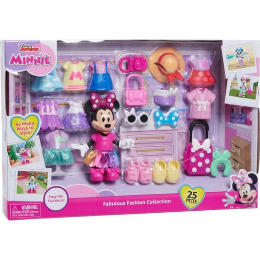 Doll box - DISNEY MINNIE MOUSE - Fashion box - Minnie doll 15 cm, 25 pieces of fashion and accessories