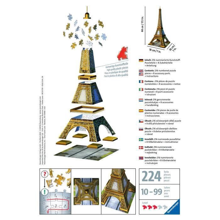 RAVENSBURGER Puzzle 3D Tour Eiffel 216 pcs