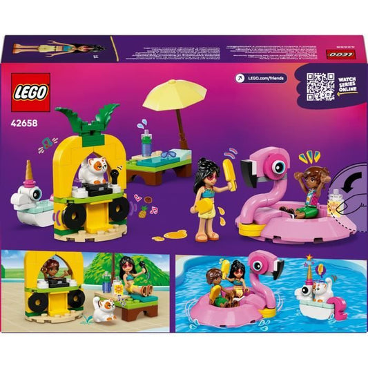 LEGO Friends 42658 Pool Party with Unicorn and Flamingo Floats, Ages 5