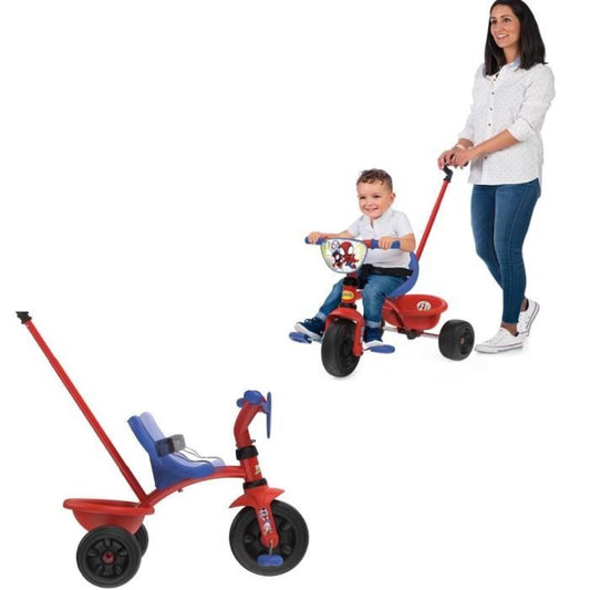 Smoby - Be Fun Tricycle - Spidey - Evolves from 15 months to 3 years - Parental cane adjustable to 3 positions - Safety belt