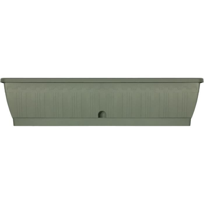 Planter - GARDEN ID Terraflor - Verdigris 80 cm - Solidity - Water reserve - Recycled & 100% recyclable - Volume for plants.