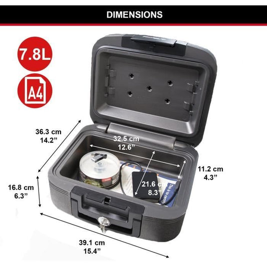MASTER LOCK Fireproof and waterproof safety box 7.8 liters
