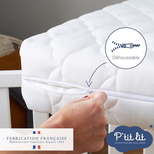 Bamboo Baby Mattress - 70x140x10 cm - Soft Viscose - Removable Cover - Without Chemical Treatment