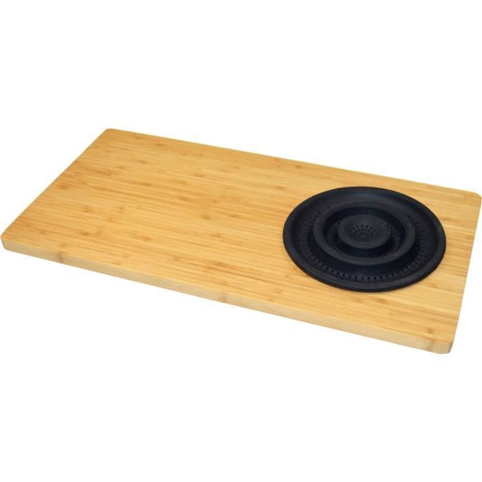 JOCCA - 1633N - Bamboo Cutting Board with Strainer - Black