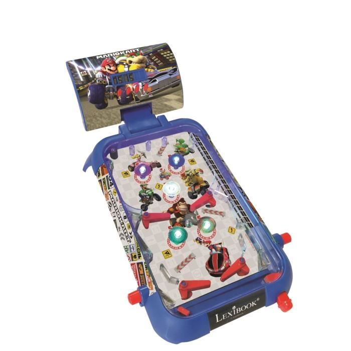 MARIO KART Electronic pinball machine with light and sound effects - LEXIBOOK