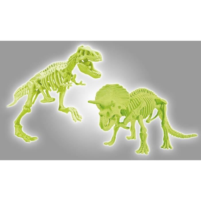 CLEMENTONI Archéo Ludic - T-Rex & Triceratops Phosphorescent - Science & Game