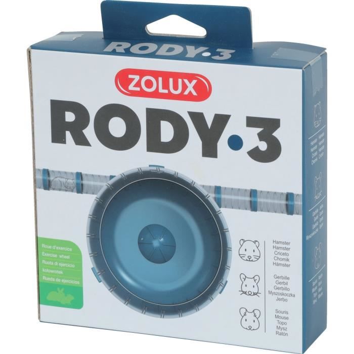 ZOLUX Silent exercise wheel for small rodents suitable for Rody3 cages - Rodylounge - Blue