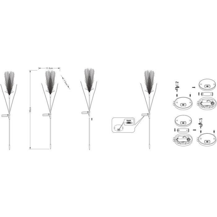 Light decoration - GALIX - G4515 - Solar energy: Feather duster