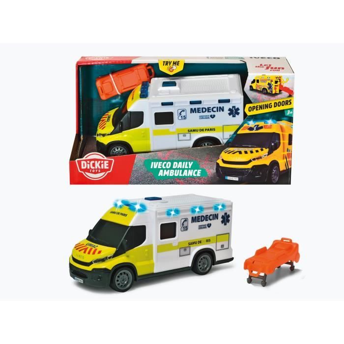 Samu ambulance - Dickie - IVECO Daily - Freewheel - Sound and light effects