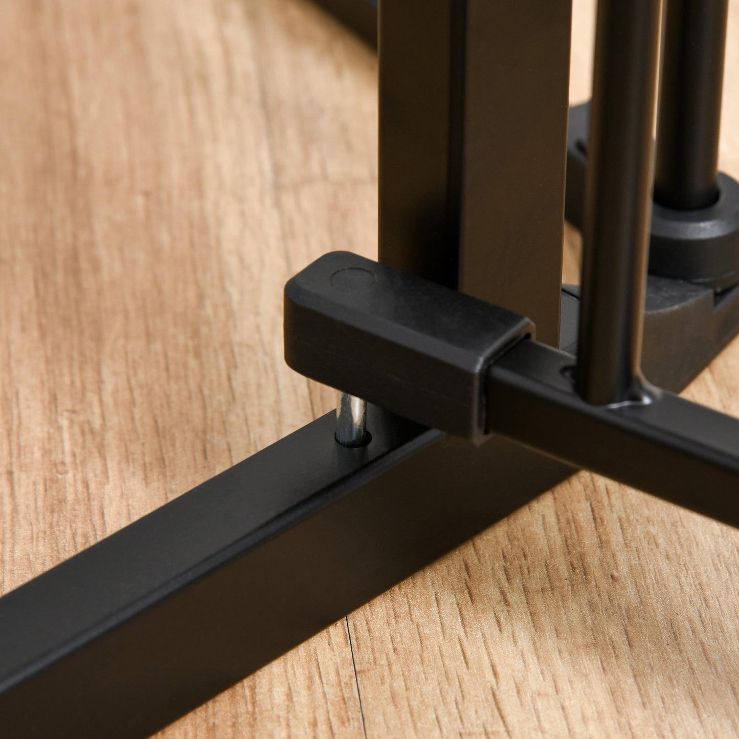 PawHut 2-in-1 Absperrgitter, Haustier-Laufstall, Sicherheitstor, faltbar, Metall, 300 x 3 x 74,5 cm, Schwarz