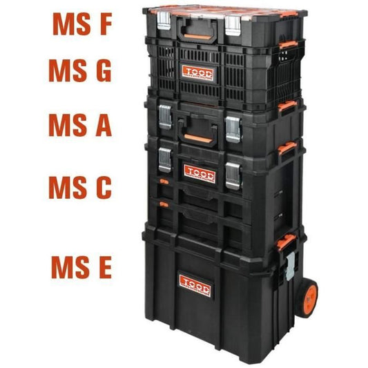 Organizer case - TOOD - 12 removable compartments - Transparent lid - 53x37x13 cm