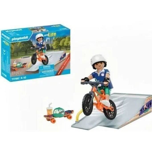PLAYMOBIL 71798 Snowboarder with Slide Ramp
