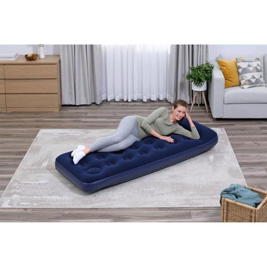 Inflatable camping mattress - BESTWAY - 1 place - 185x76x22 cm with integrated foot pump