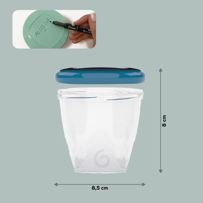 BABYMOOV Babybols Kit L - 6 x 250 ml - Hermetic storage jars