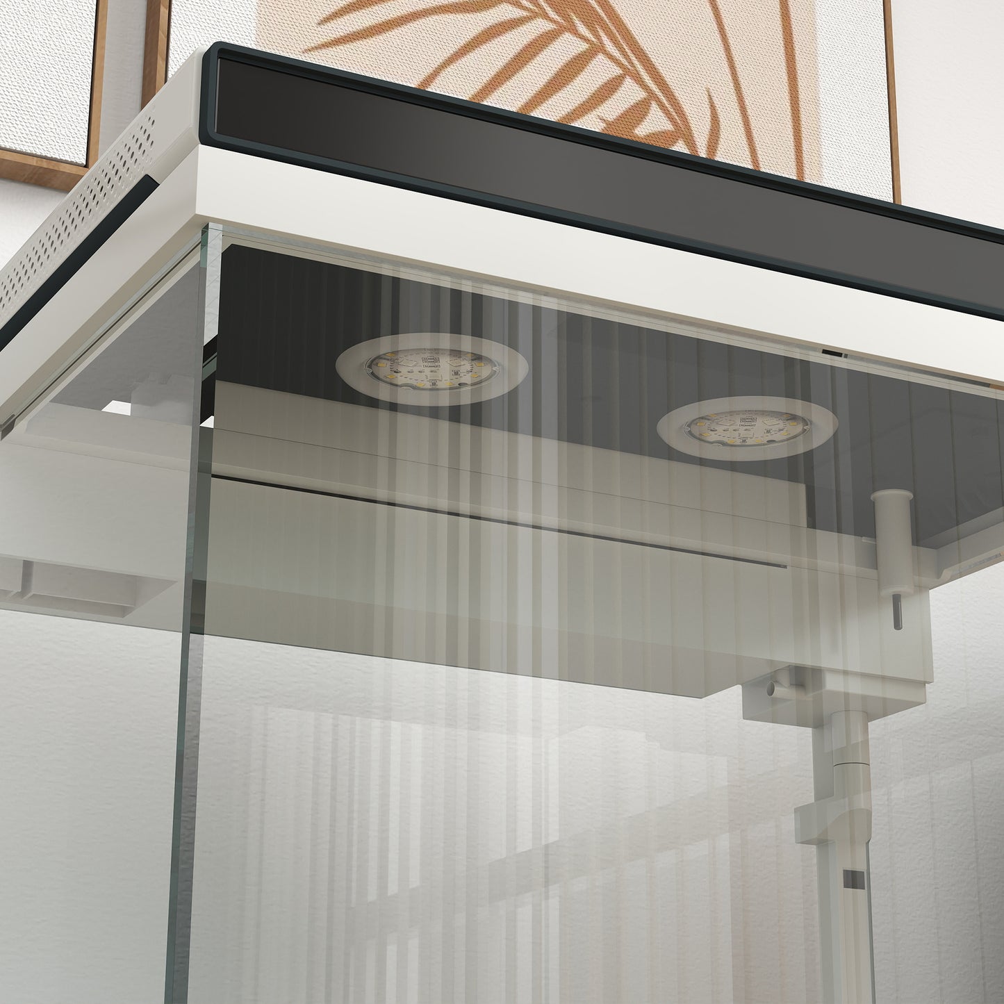 PawHut 26 liters akvarium med filter, LED-belysning, vattenpump, för olika fiskar, ca. 38 x 26 x 38 cm