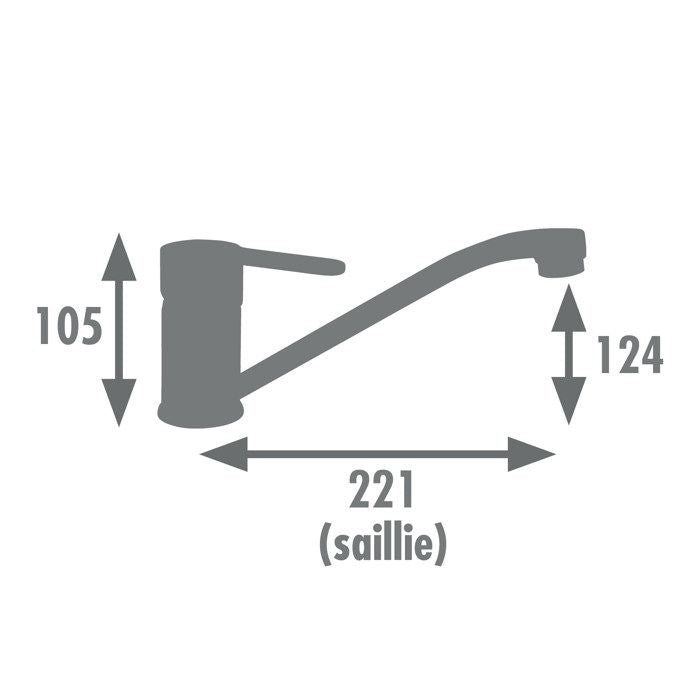 Kitchen mixer tap - EDOUARD ROUSSEAU - BORN NF - Black