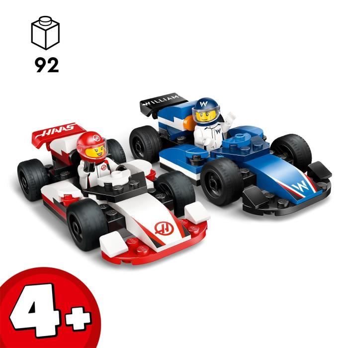LEGO City 60464 Williams Racing and Haas F1 Racing Cars - Toy for 4 year olds