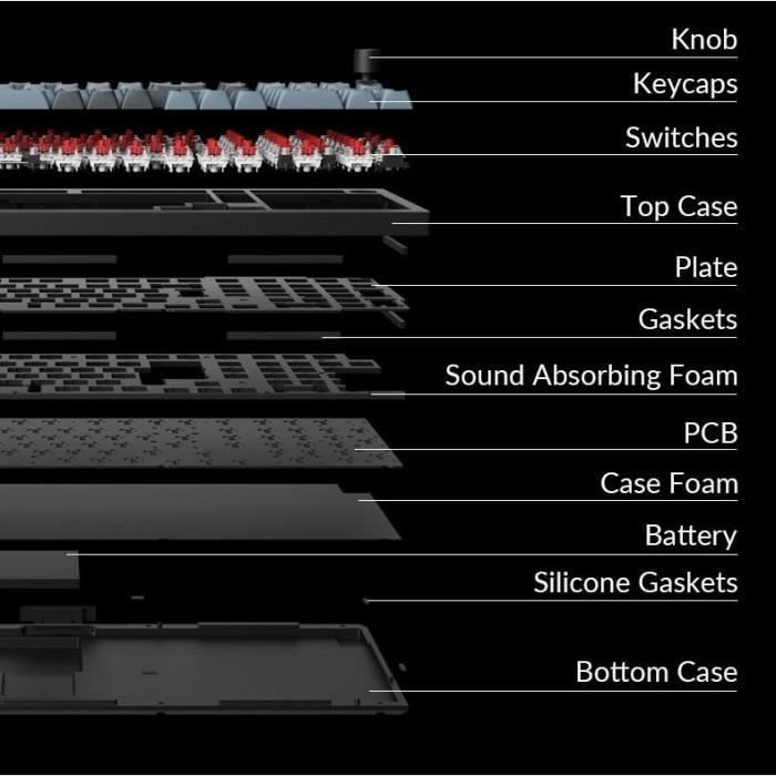 Mechanical Gaming Keyboard - Banana Mechanical Switch - KEYCHRON Q5 Pro - ANSI - RGB Backlighting