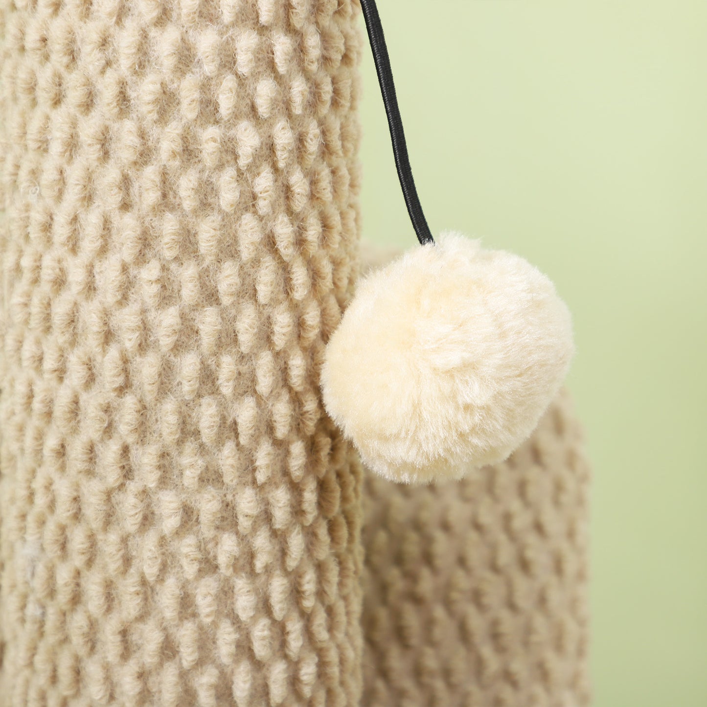 PawHut Kratzbaum mit Kratzbrett, Spielball, Noppenstruktur/Sisal, 54 cm, Hellbraun