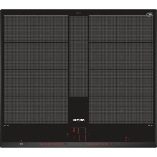 Induction hob - SIEMENS - IQ700 - 4 burners - 60 cm - Black - Dual LightSlider